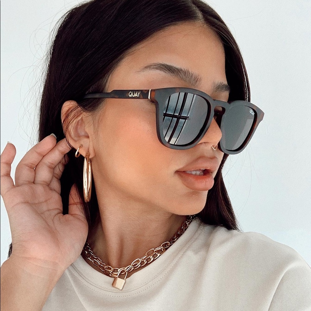 Quay Jackpot Matte Tortoise Polarized Sunglasses